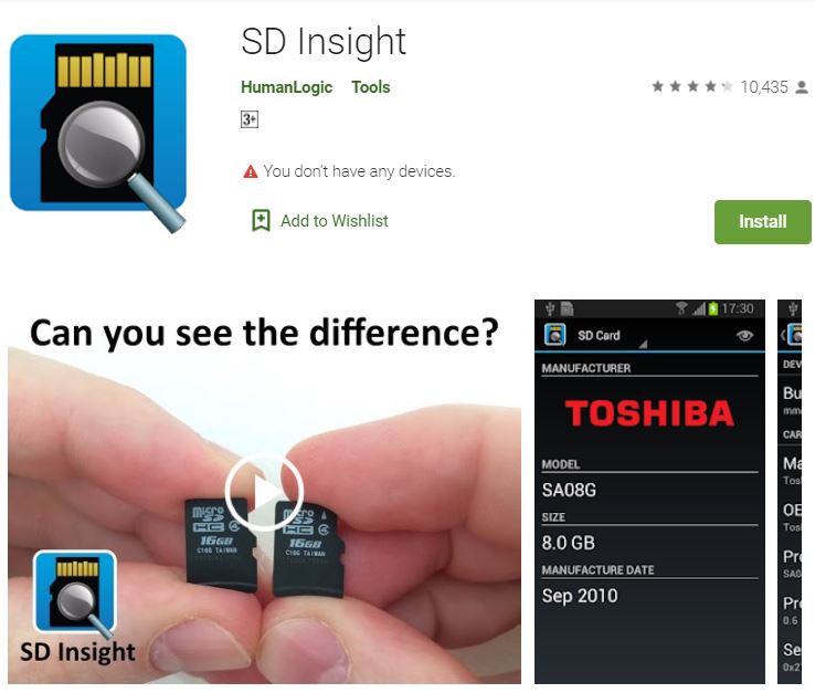 Memory card, SD Insight!