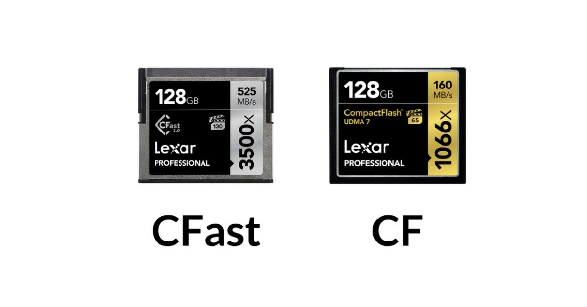 CFast Memory Card VS CF